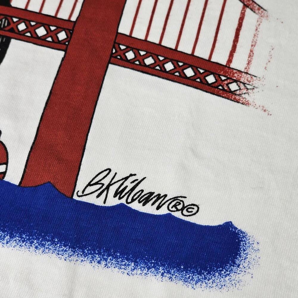 Vintage Crazy Shirts Kliban Cat Size XL Sausalito Fishing Bridge Single Stitch - Picture 4 of 11